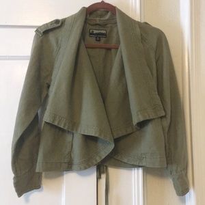 Brooklyn industries green linen blend jacket